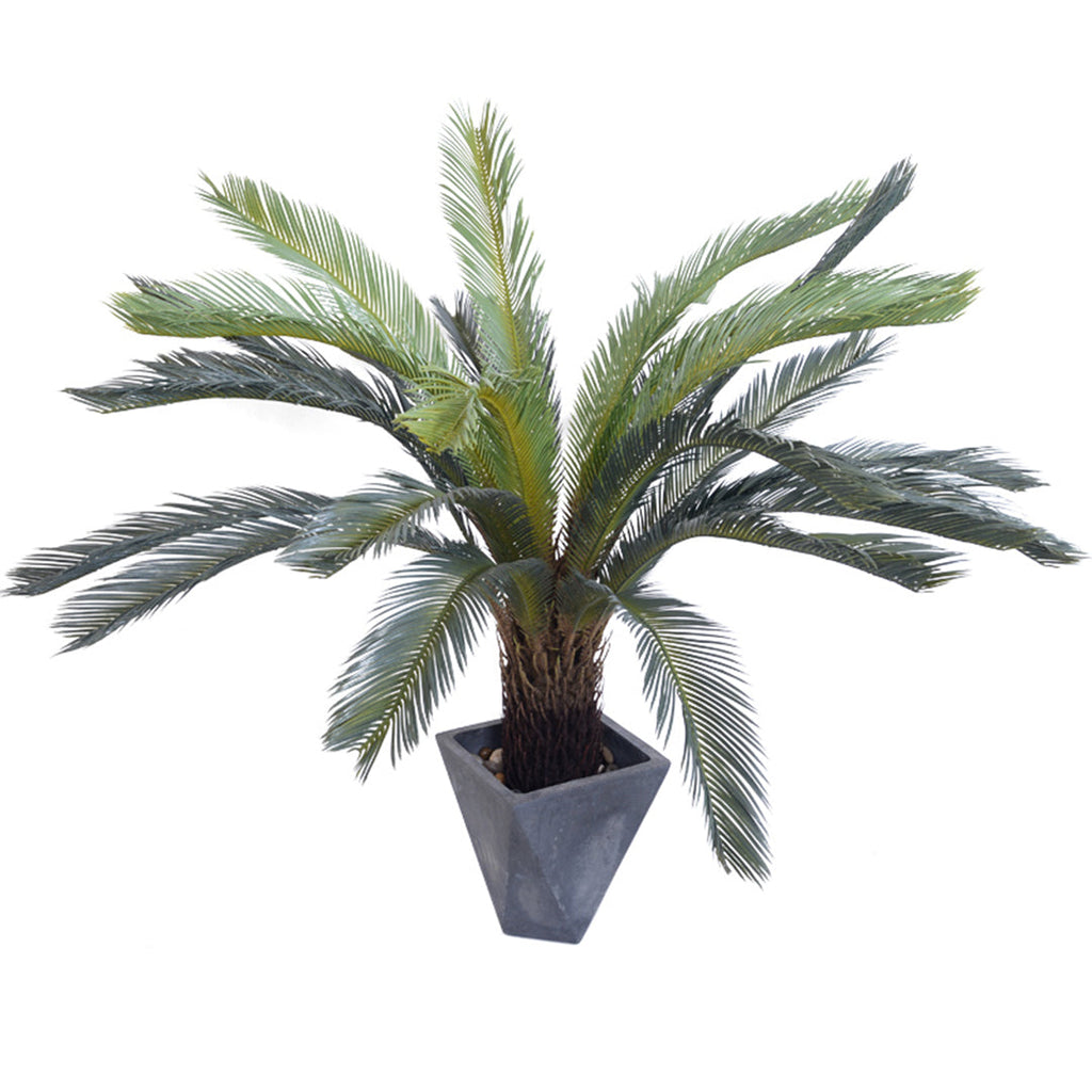 NNEAGS 2X 155cm Artificial Indoor Cycas Revoluta Cycad Sago Palm Fake Decoration Tree Pot Plant
