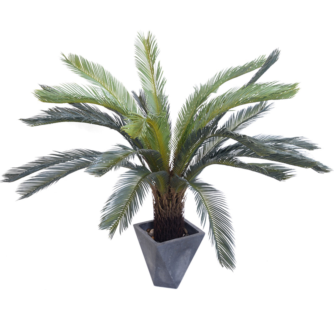 NNEAGS 2X 155cm Artificial Indoor Cycas Revoluta Cycad Sago Palm Fake Decoration Tree Pot Plant