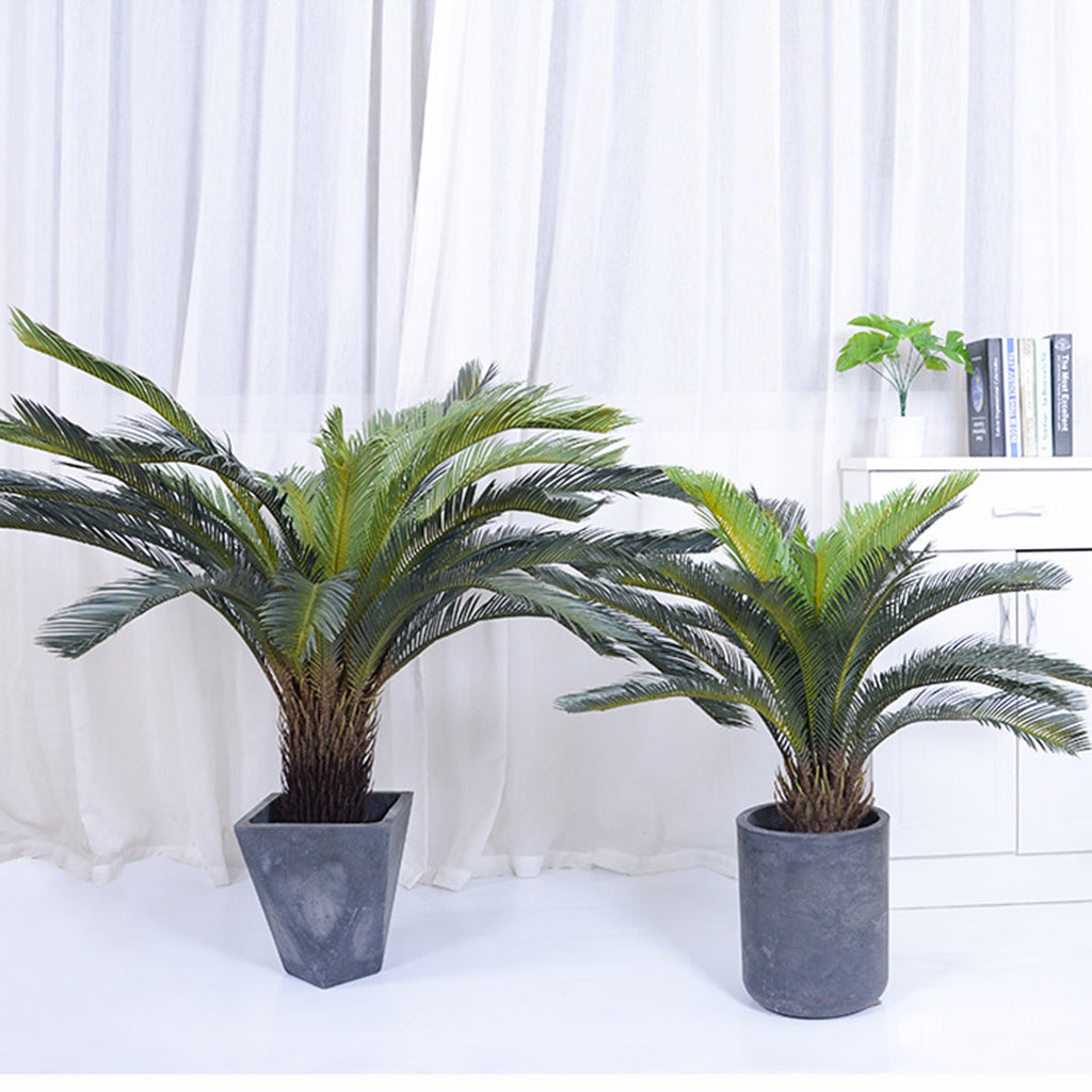 NNEAGS 2X 155cm Artificial Indoor Cycas Revoluta Cycad Sago Palm Fake Decoration Tree Pot Plant