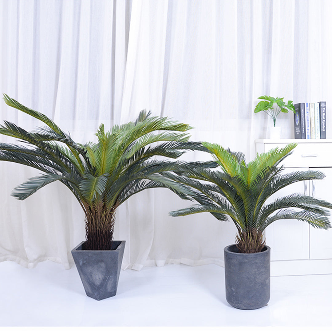 NNEAGS 2X 155cm Artificial Indoor Cycas Revoluta Cycad Sago Palm Fake Decoration Tree Pot Plant