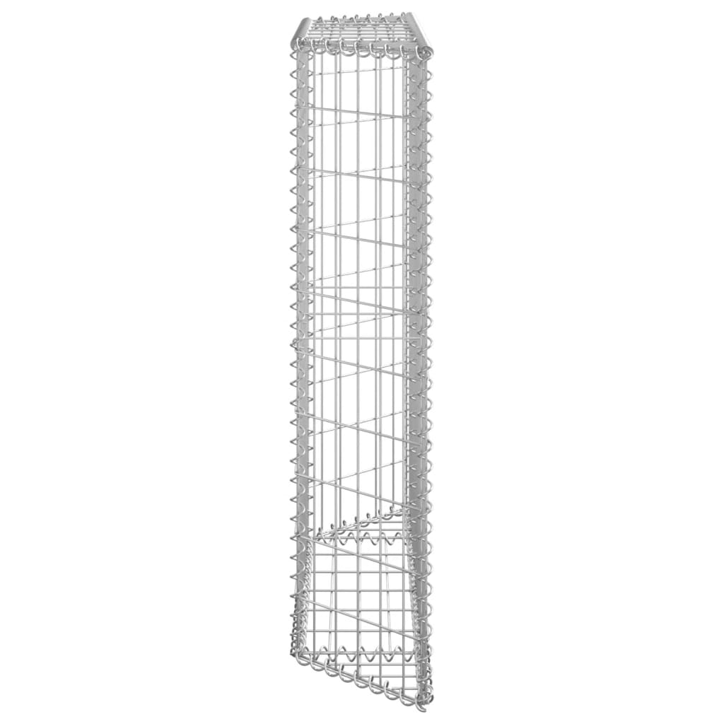 NNEVL Trapezium Gabion Raised Bed Galvanised Steel 100x20x100 cm