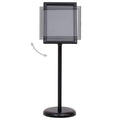 NNEVL A4 Pedestal Poster Stand Black Aluminium Alloy