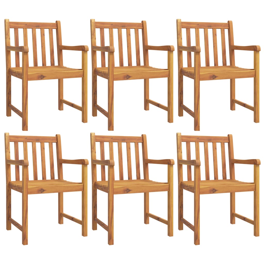 NNEVL Garden Chairs 6 pcs 56x55.5x90 cm Solid Wood Acacia
