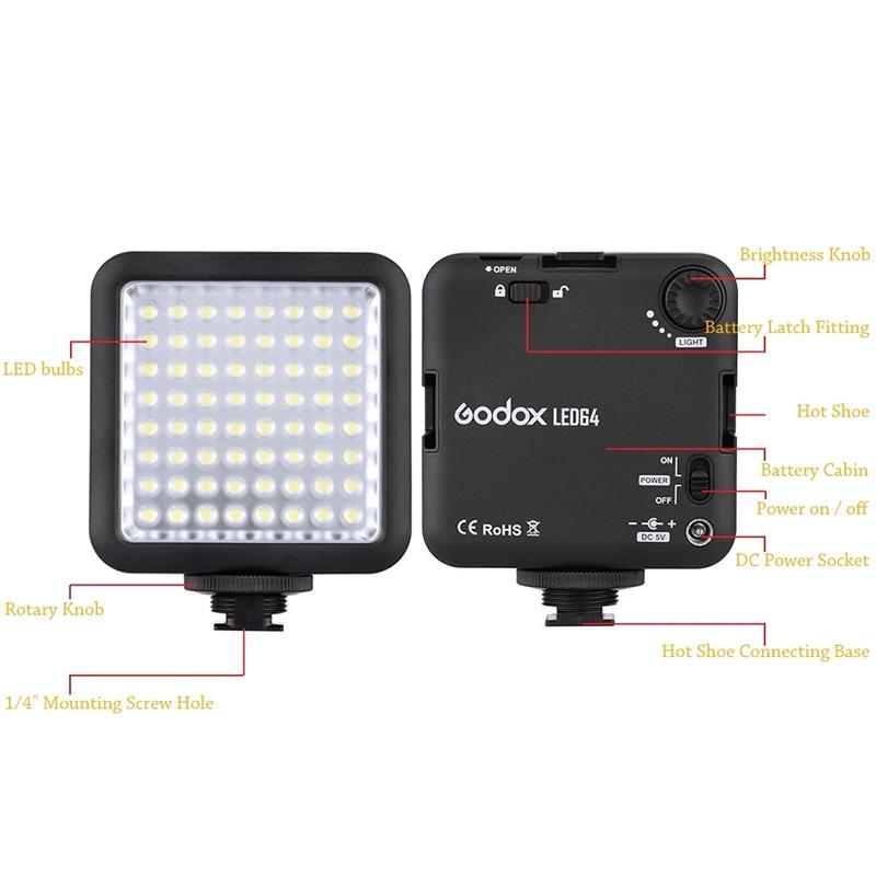 NNEIDS 64-Led Video Fill Light For Enhanced Lighting