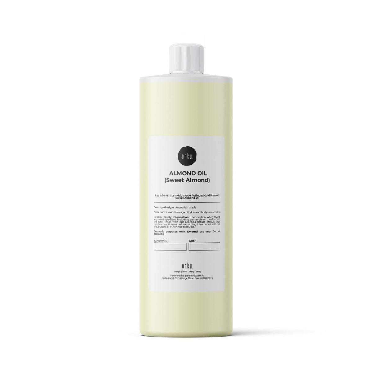 NNEDSZ 1L Sweet Almond Oil Refined Cosmetic Grade 100% Pure - Skin Face Hair Massage