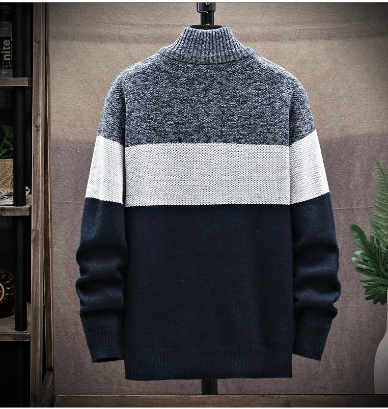 NNEOBA Mens Fleece Zipper Cardigan Winter Jacket Sweater