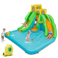 NNECW Inflatable Water Park with Two Slides for Outdoor Play with Blower